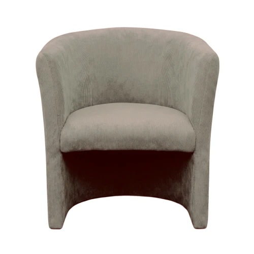 Fotel kubełkowy Poso 02 w tkaninie sztruksowej - widok od przodu
