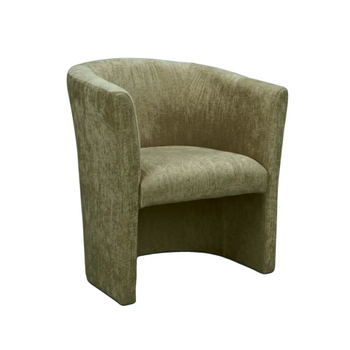 Fotel kubełkowy Monolith 38 - widok od boku, zaokrąglone oparcie