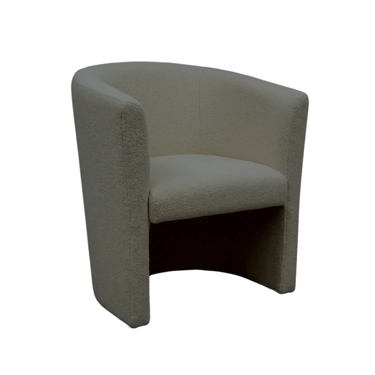 Fotel kubełkowy Quelle 20 - widok od boku, zaokrąglone oparcie