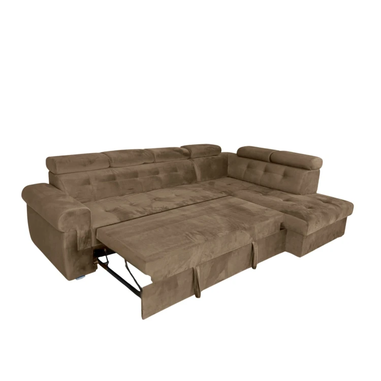 Nowoczesny narożnik z rozłożoną funkcją spania