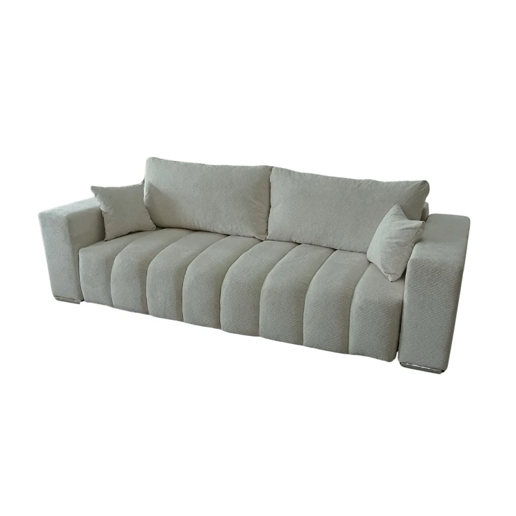 Jasnoszara sofa CORA w tkaninie Cremona 04 - widok od boku