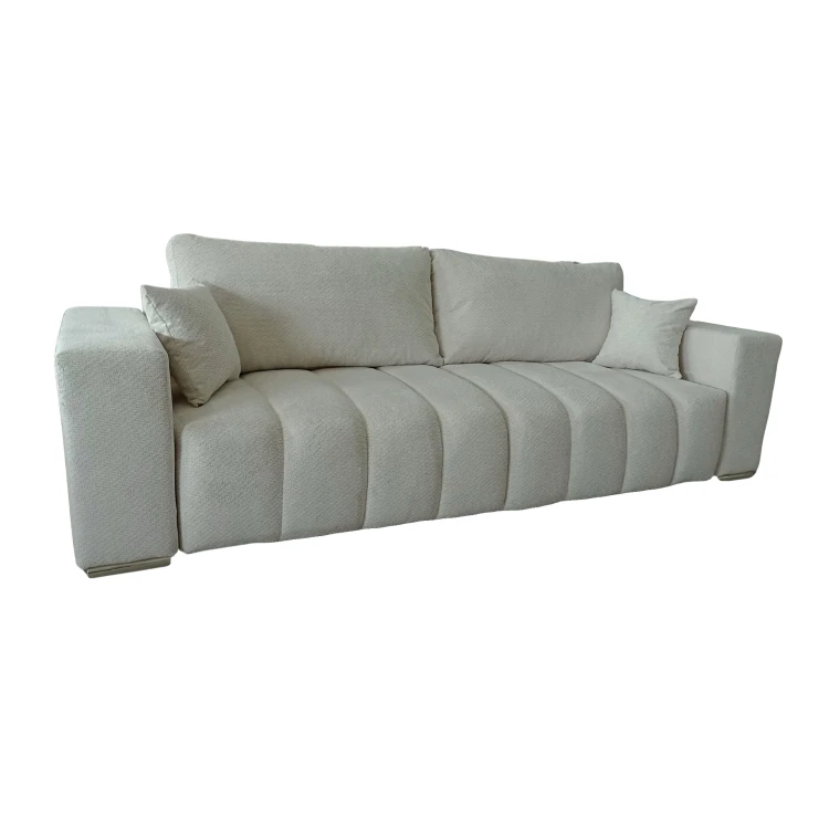 Szara sofa z funkcją spania CORA w tkaninie Cremona 04