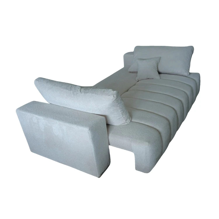 Szara sofa CORA – widok pod kątem, tkanina Egon 25