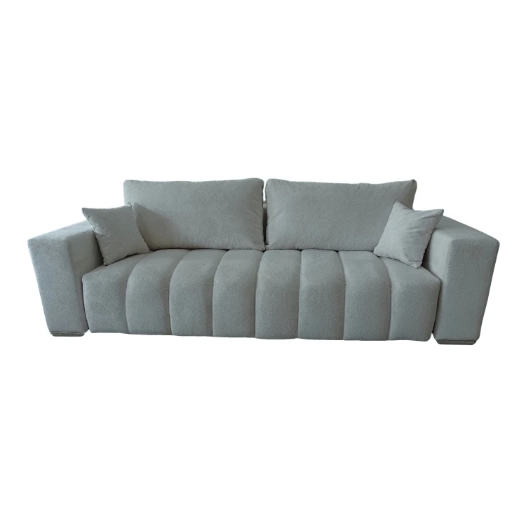 Sofa z funkcją spania trzyosobowa CORA w szarej tkaninie Egon 25