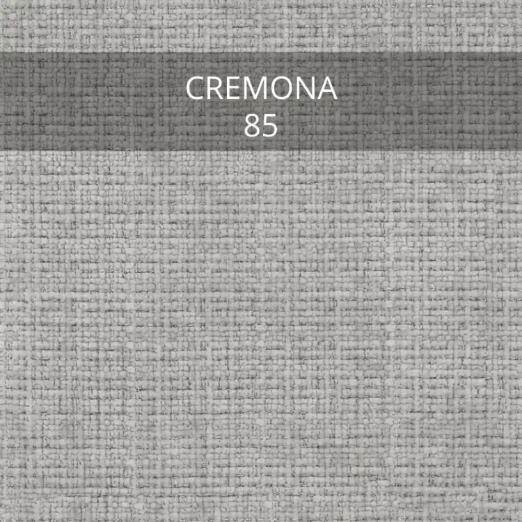 Tkanina Cremona 85 - zbliżenie na gruby splot w kolorze szarym