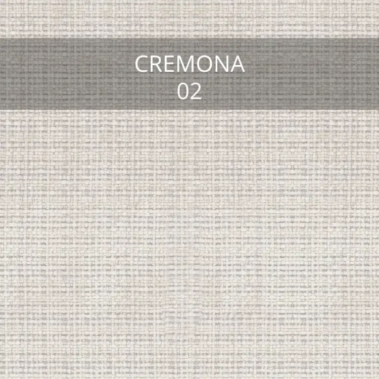 Tkanina Cremona 02 - zbliżenie na gruby splot w kolorze kremowym