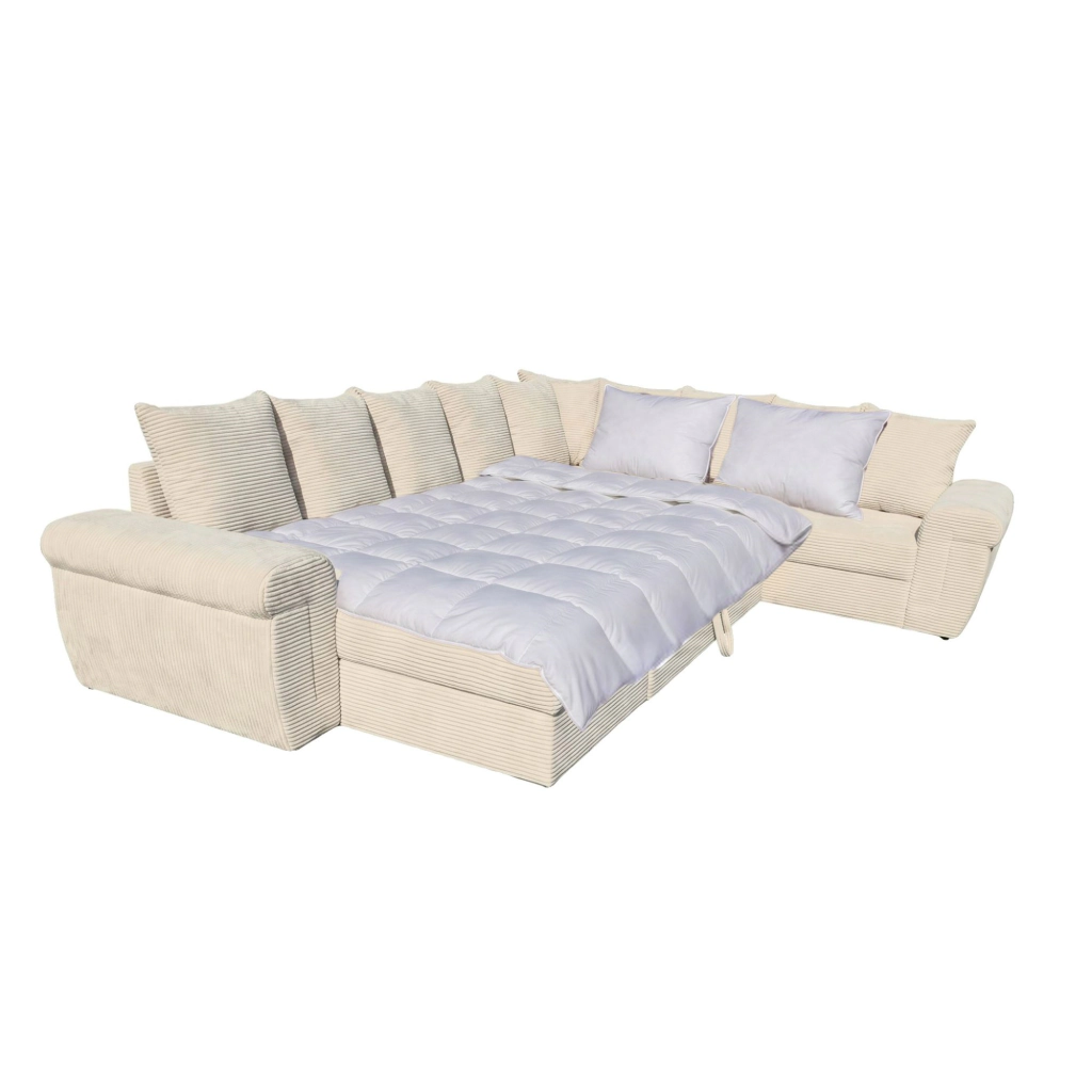 Narożnik Porto w kształcie U z funkcją spania